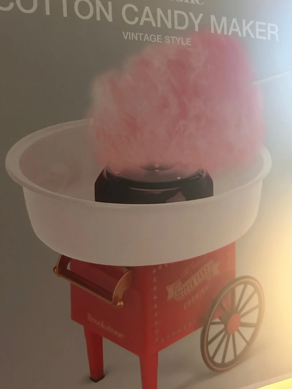 Brookstone Cotton Candy Maker Red Vintage Style New in Box